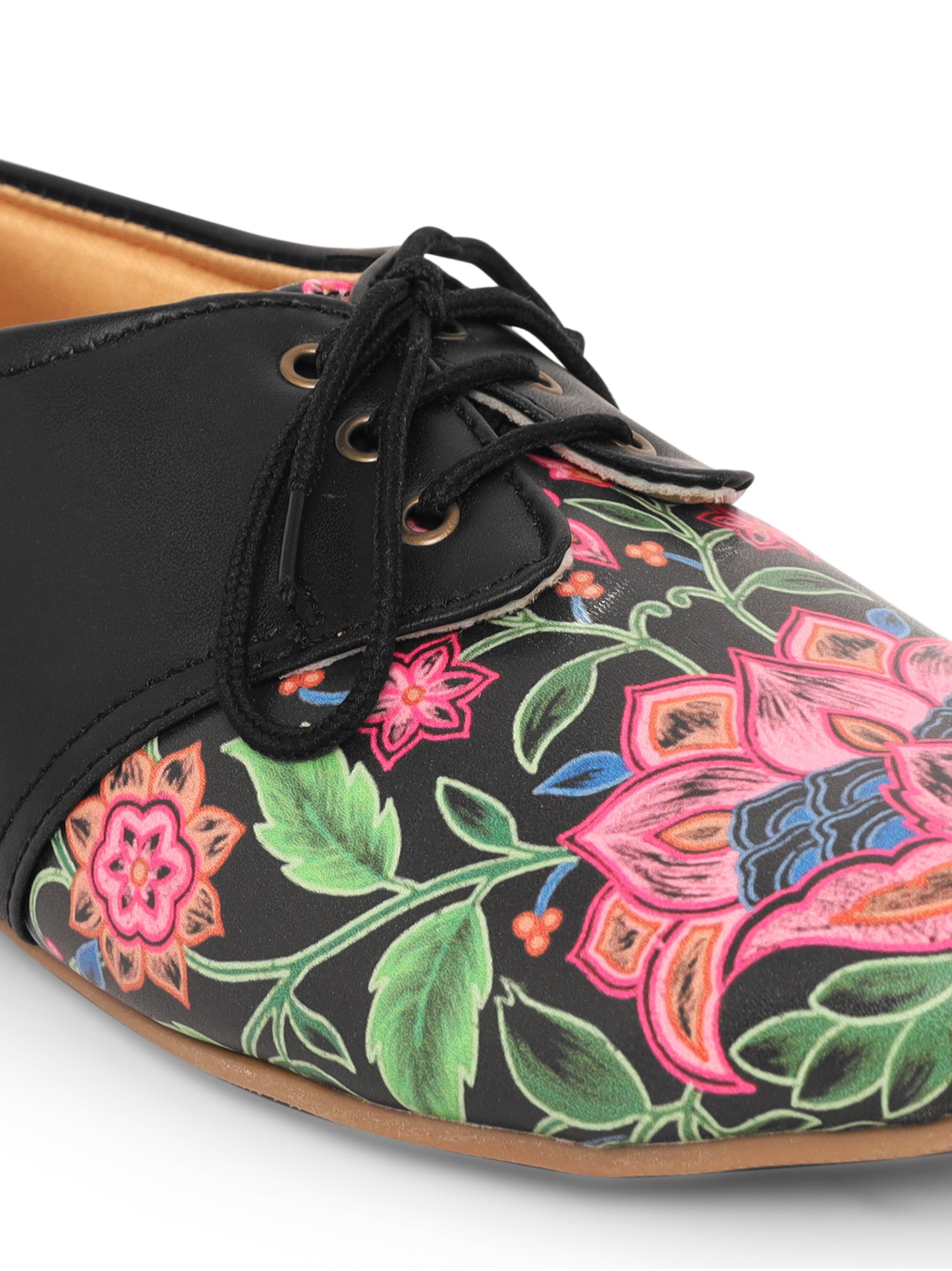 Alice Black Floral Versatile Oxfords