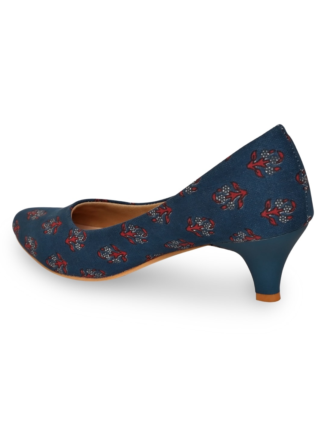 Printed store kitten heels