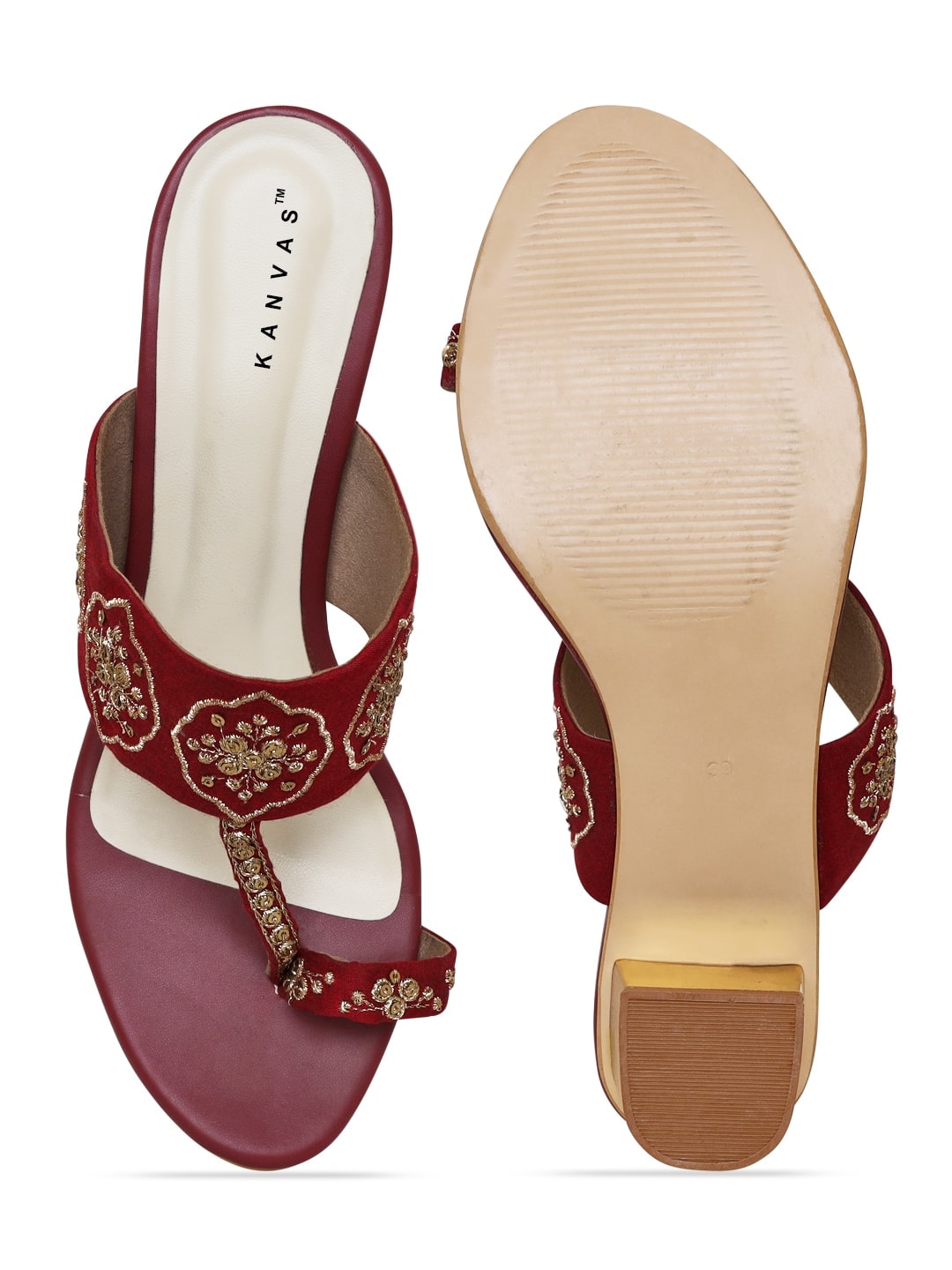 Buy Women Maroon Wedding Sandals Online | SKU: 54-62-44-36-Metro Shoes