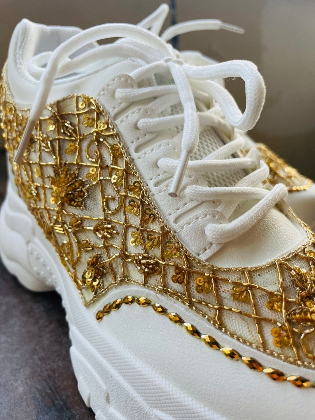 Classic Gold Custom-made Kanvas Sneakers