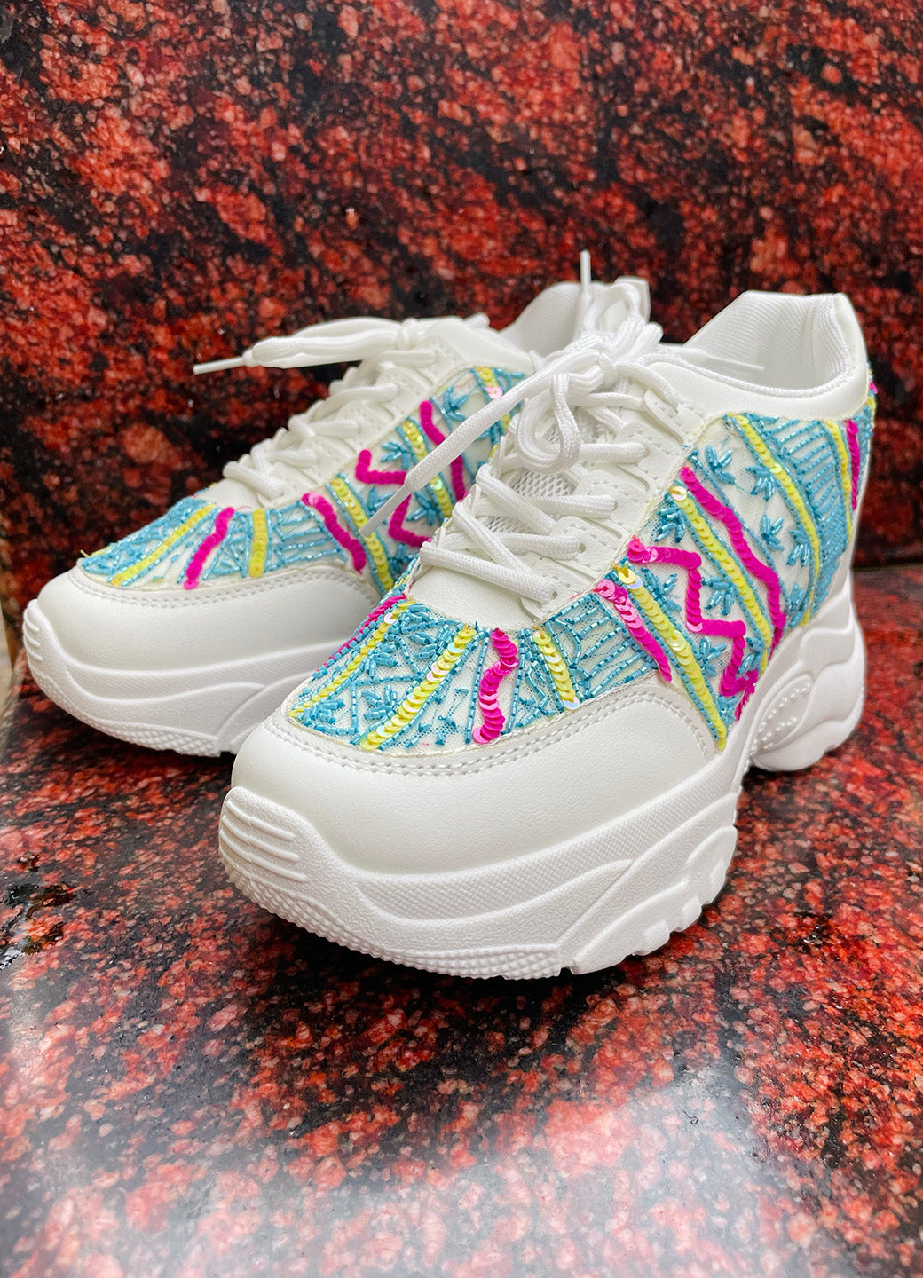 Neon Statement Custom Kanvas Sneakers
