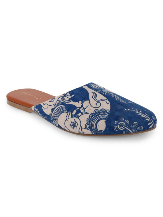 Kalamkari Art Slip On Mules