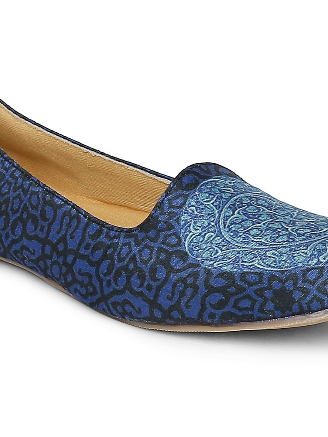 Blue Circular Mughal Art Loafers