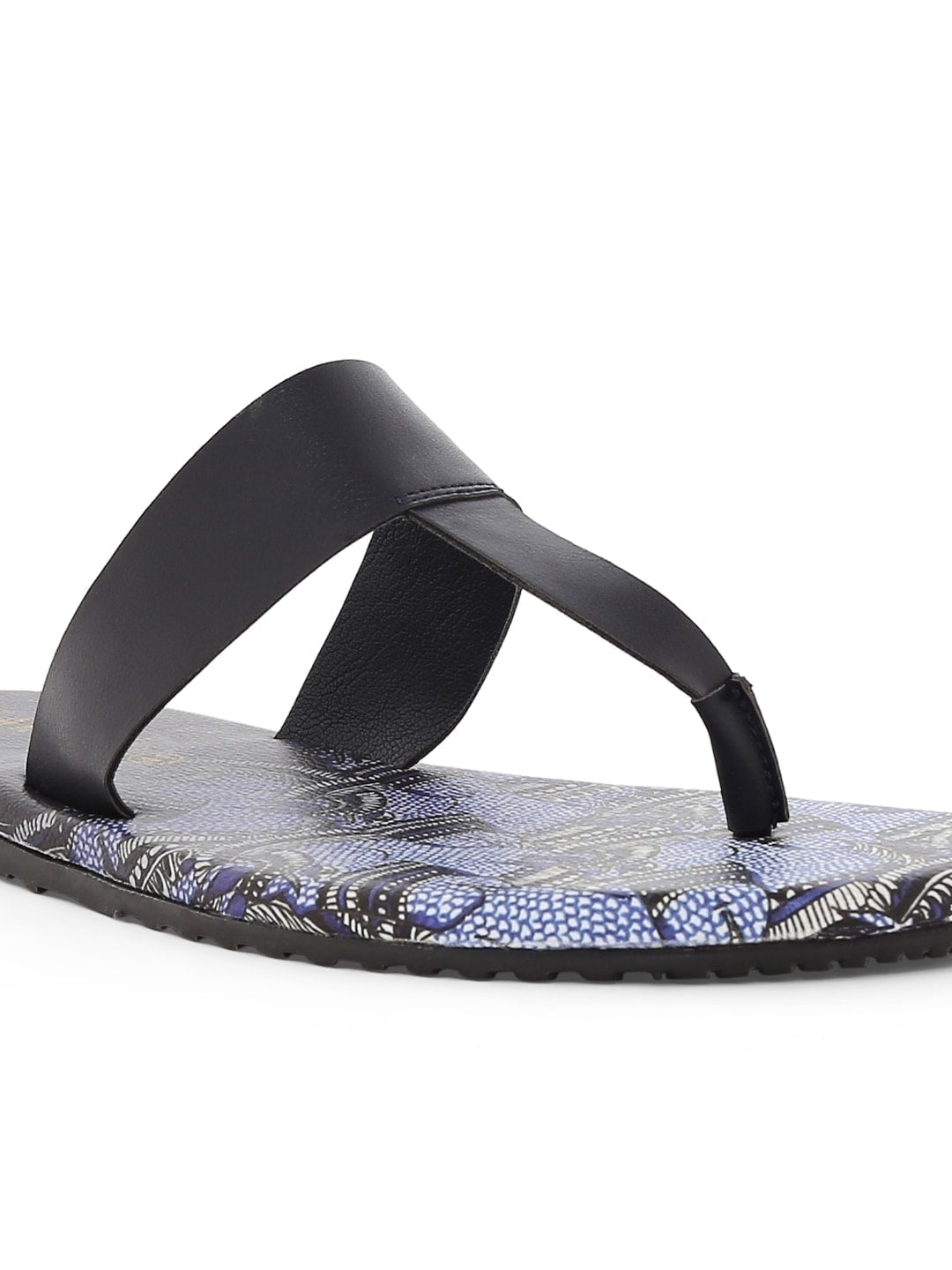 Blue Kalamkari Print Designer Chappals