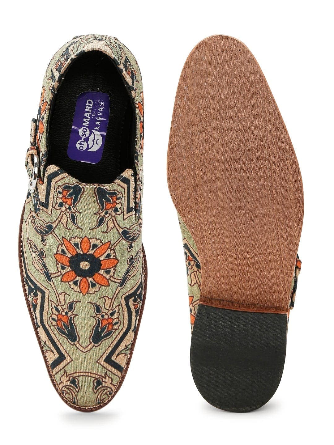 Mughal Powder Blue Buckle Up Loafers