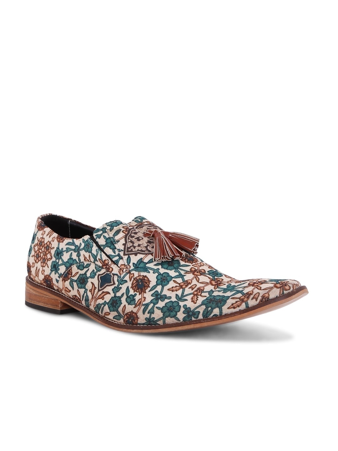 Classic Emerald Print Mughal Loafers