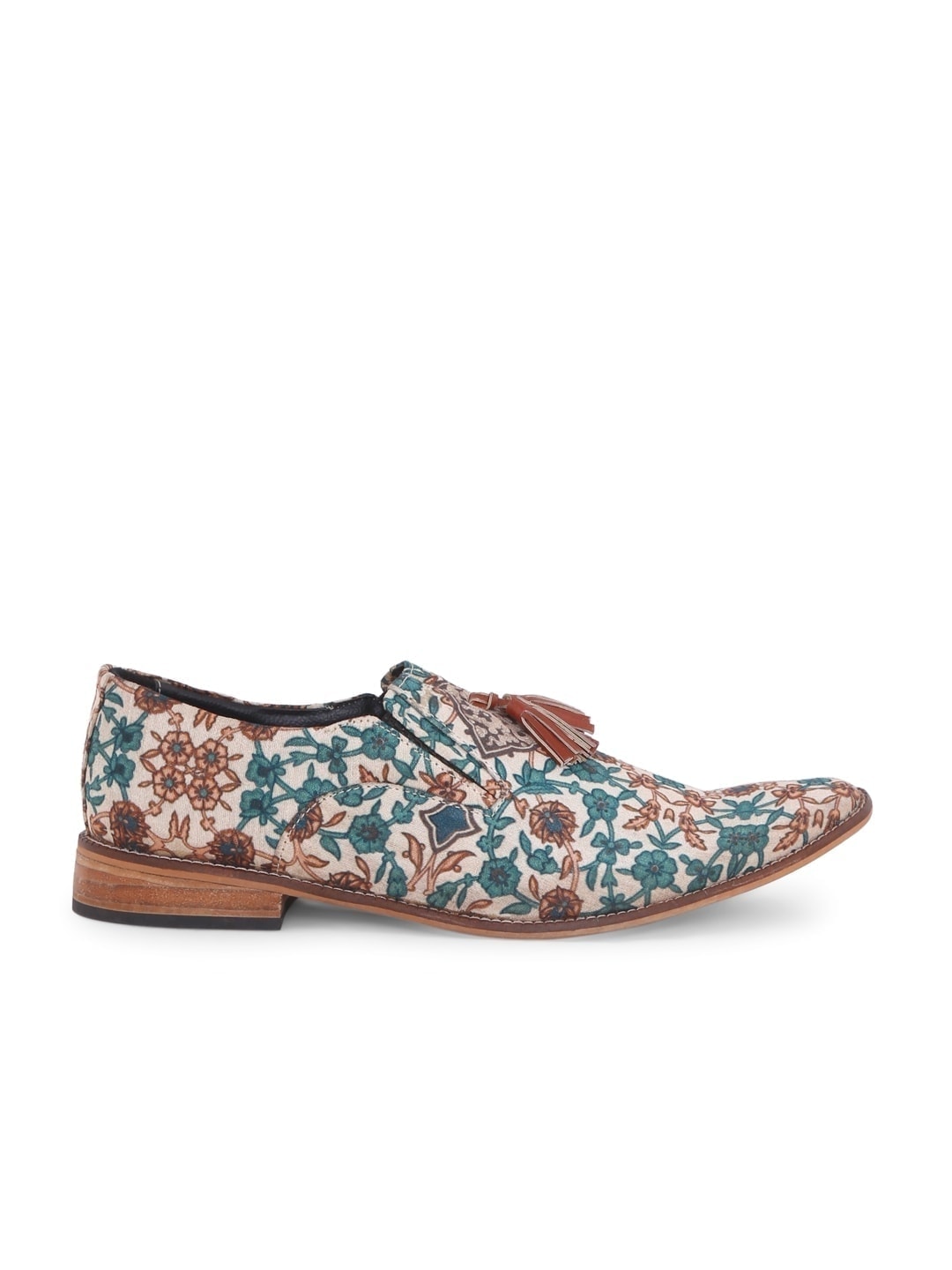 Classic Emerald Print Mughal Loafers