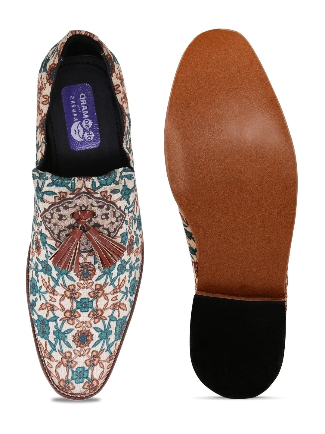 Classic Emerald Print Mughal Loafers