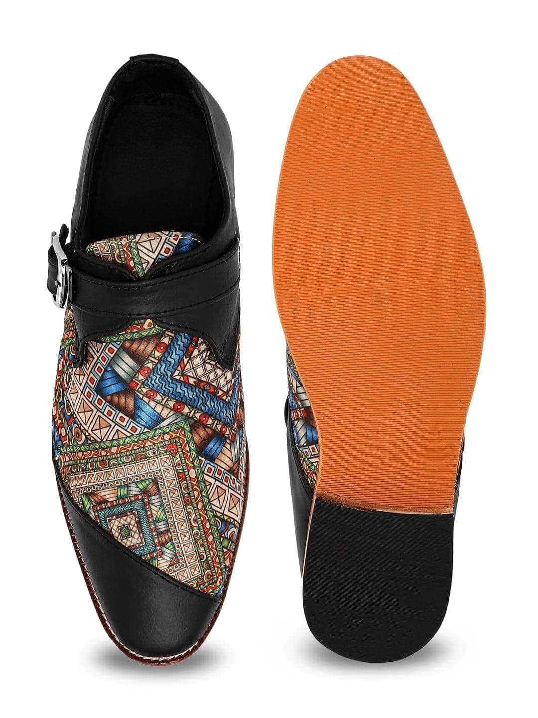 Multicolour Mughal Print Monk Shoes