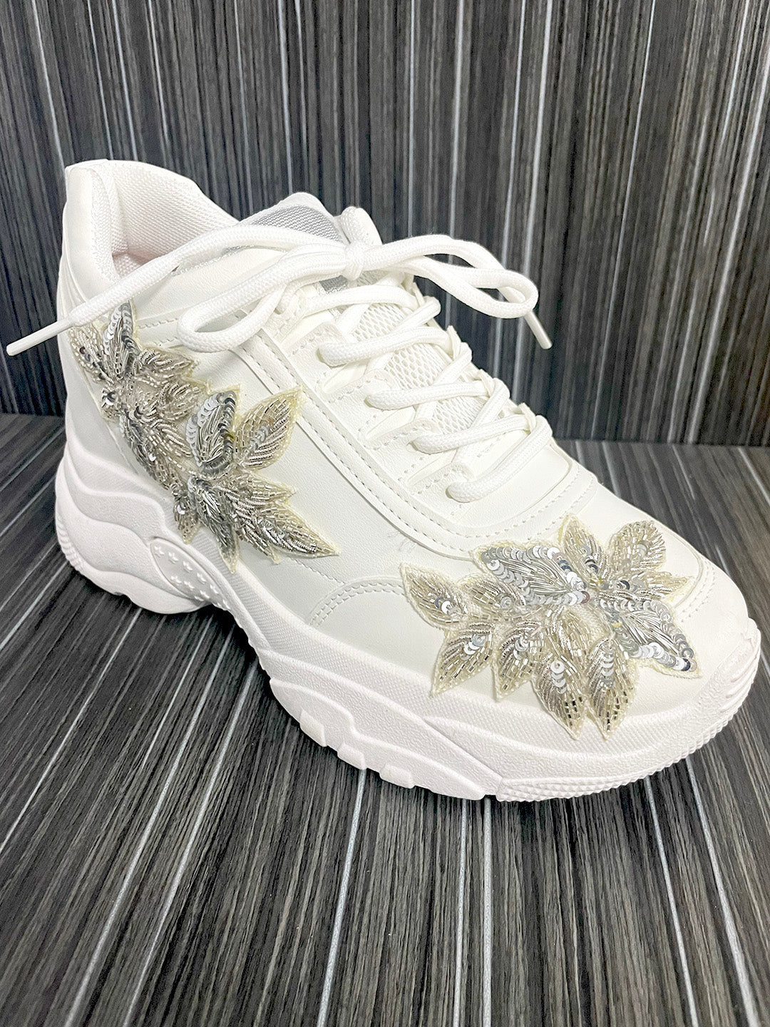 Gold and best sale silver sneakers