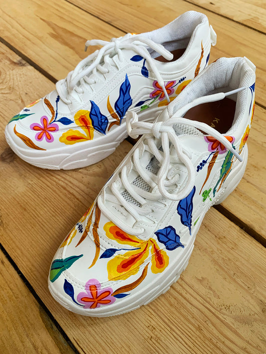 Multicolour Hand Painted Exclusive Sneakers