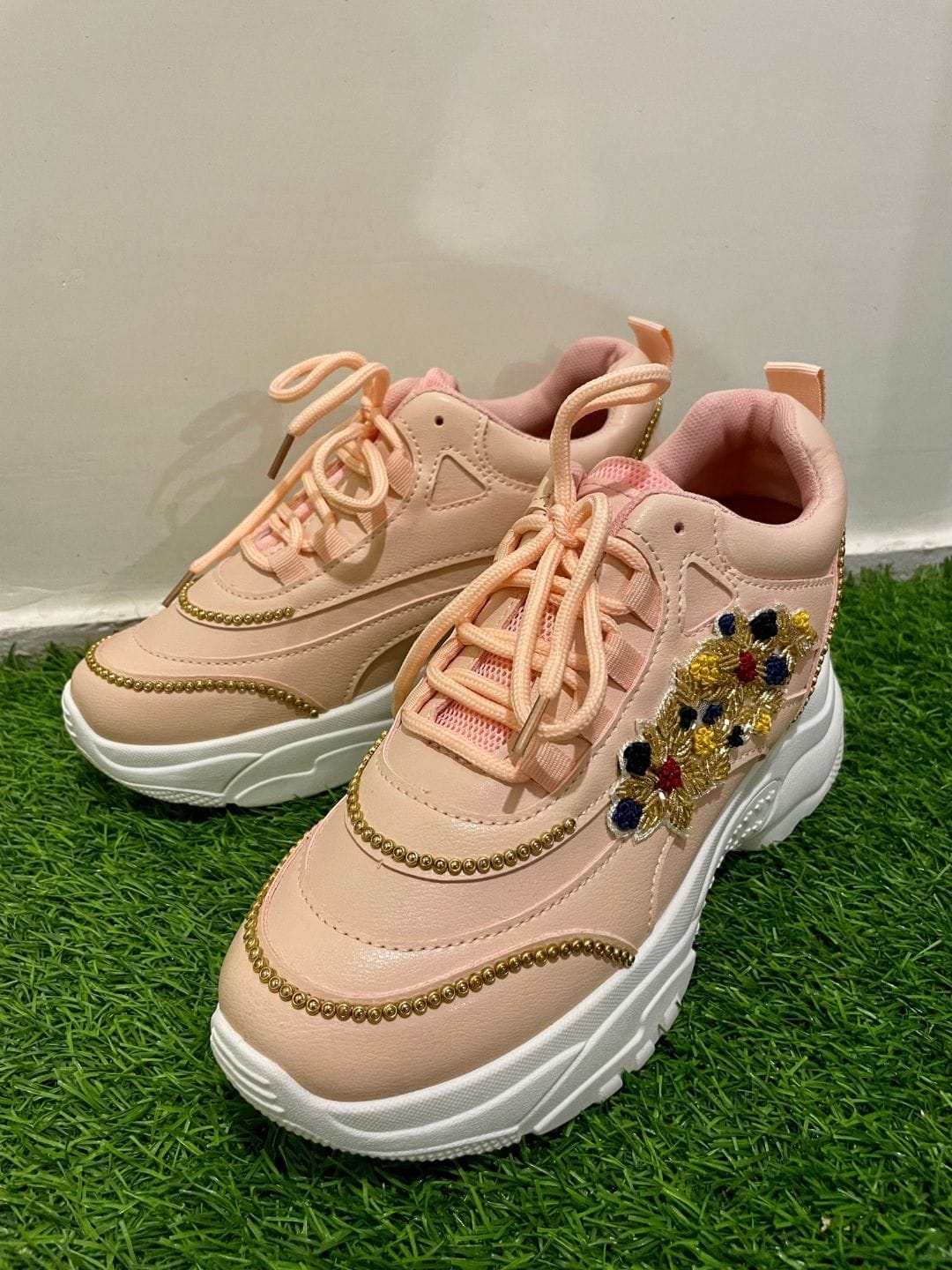 Pink Traditional Designer Sneakers