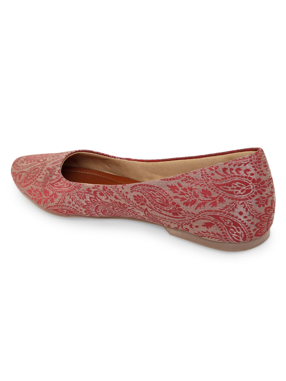 Red Brocade Woven Ballerina