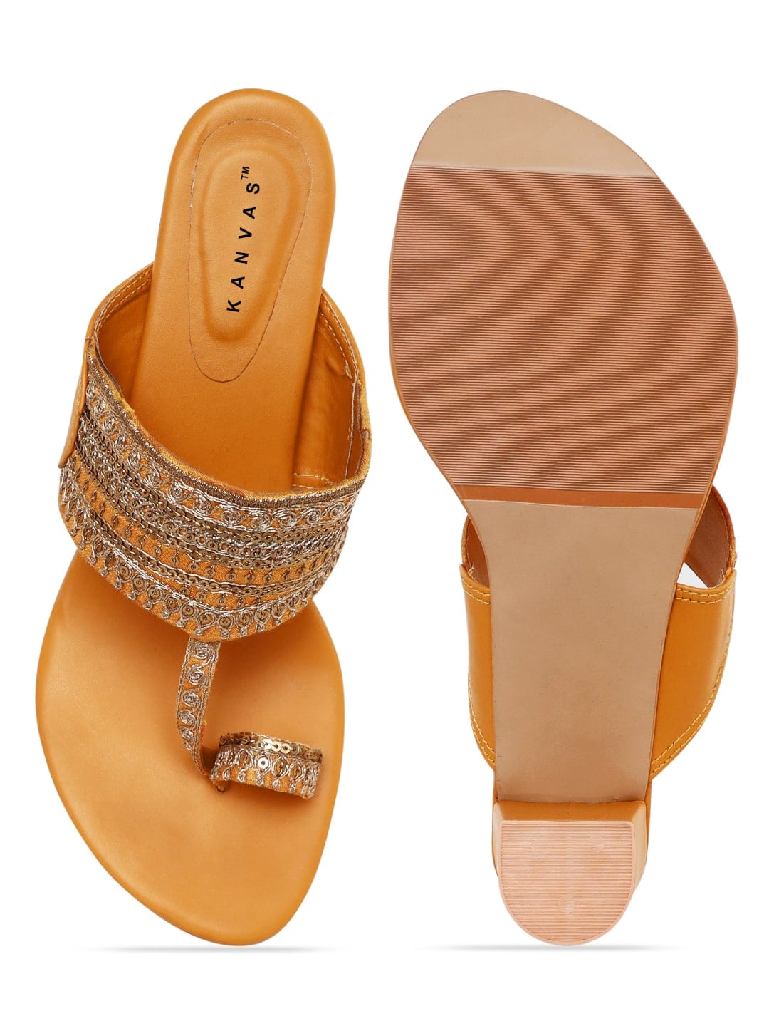 Buy Neon Green Sheesha Kolhapuri Block Heels by Designer PREET KAUR for  Women online at Kaarimarket.com