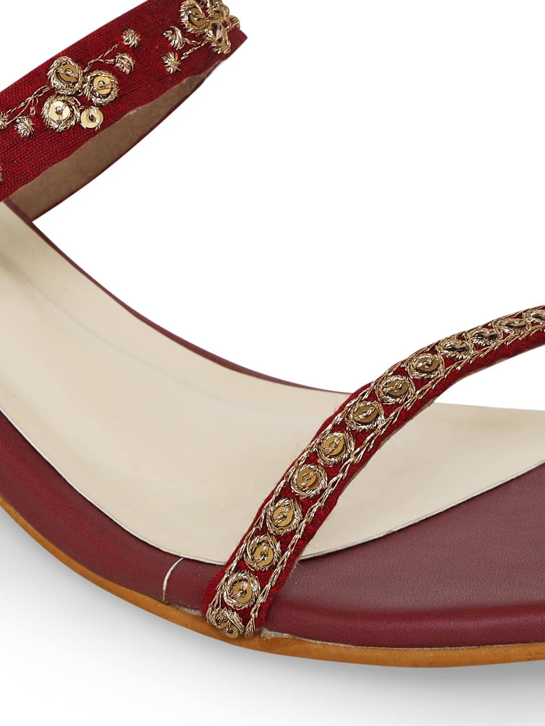 Maroon Strappy Flats: Shop Women's Shoes – Chere